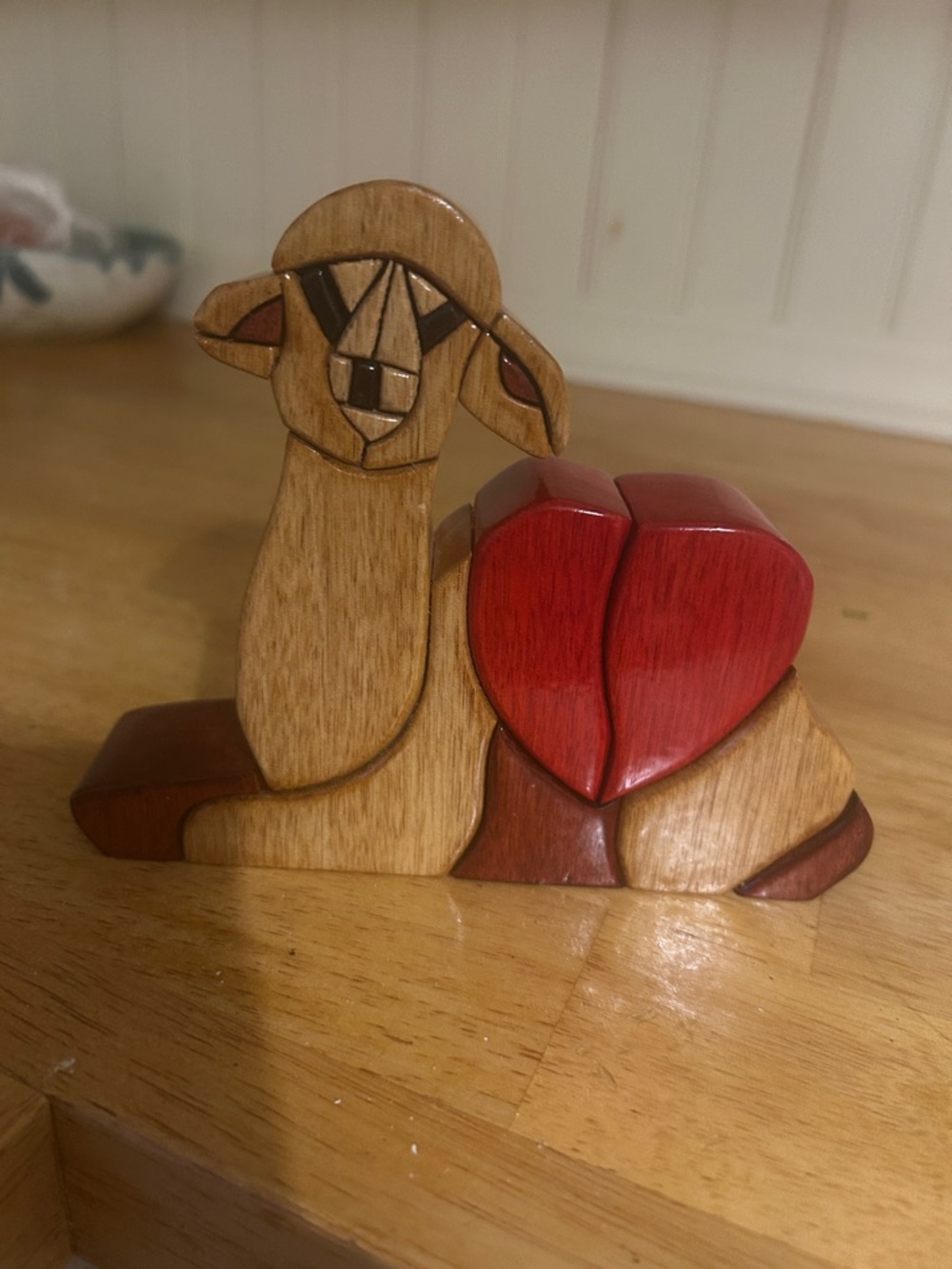 Wooden Llama Figurine